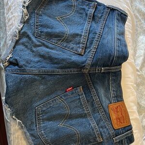 Levi's women’s button fly cut off denim shorts